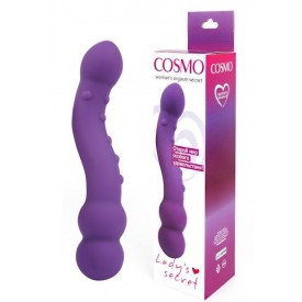 Фиолетовый изогнутый двусторонний стимулятор Cosmo - 18 см.